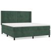 vidaXL Box spring postel s matrac&iacute; tmavě zelen&aacute; 180x200 cm samet