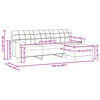 vidaXL 3místná pohovka s podnožkou růžová 210 cm samet