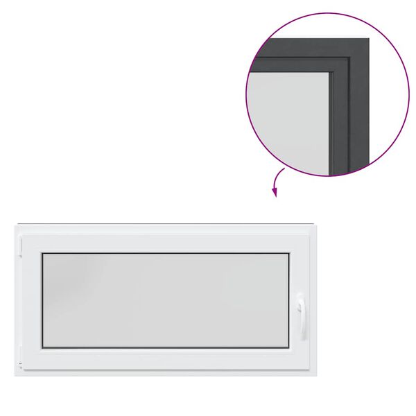 vidaXL Sklepn&iacute; okno RISOR 120x60cm sklopn&eacute;&otočn&eacute; DIN lev&eacute; antracitov&eacute;