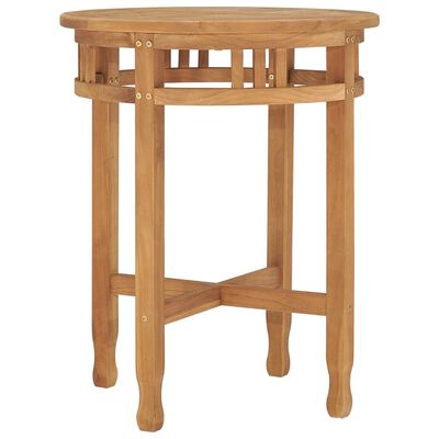 vidaXL Bistro stolek Ø 60 x 60 cm masivní teakové dřevo