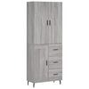 vidaXL Skř&iacute;ň highboard &scaron;ed&aacute; sonoma 69,5 x 34 x 180 cm kompozitn&iacute; dřevo