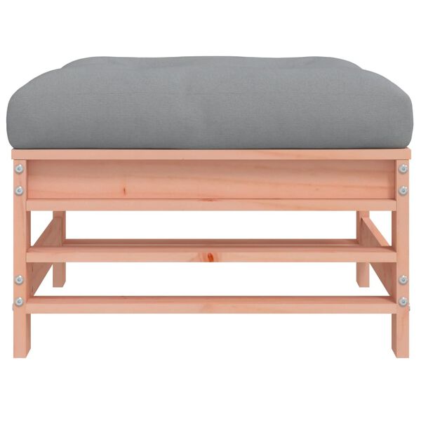 vidaXL Zahradní podnožka s poduškou masivní dřevo douglasky