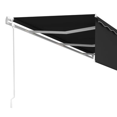 vidaXL Automatická zatahovací markýza s roletou 6 x 3 m antracitová