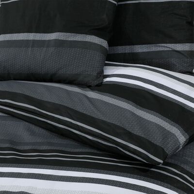 vidaXL Sada ložního prádla černá a bílá 135 x 200 cm bavlna