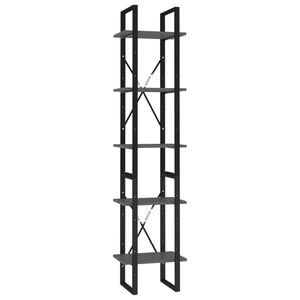 vidaXL Knihovna s 5 policemi &scaron;ed&aacute; 40 x 30 x 175 cm kompozitn&iacute; dřevo
