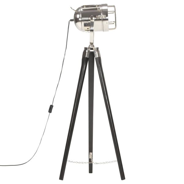 vidaXL Stojací lampa na stativu černá masivní mangovníkové dřevo 97 cm