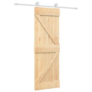 vidaXL Posuvn&eacute; dveře 70 x 210 cm Masivn&iacute; borov&eacute; dřevo (neupraven&eacute;)