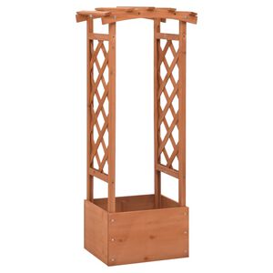 vidaXL Truhl&iacute;k s trel&aacute;žov&yacute;m obloukem 49 x 39 x 117 cm jedlov&eacute; dřevo