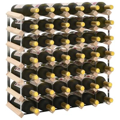 vidaXL Stojan na víno na 42 lahví masivní borové dřevo