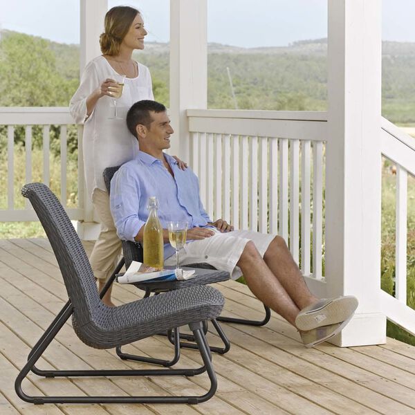 Keter Set n&aacute;bytku na terasu 3 kusy Rio grafitov&yacute;