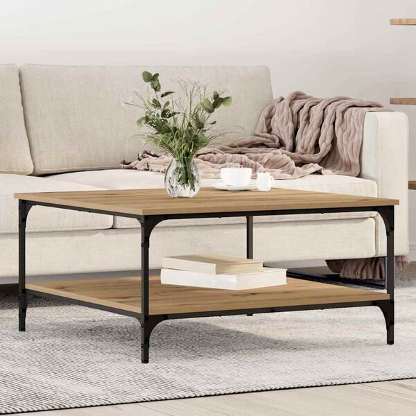 vidaXL Konferenčn&iacute; stolek dub artisan 80 x 80 x 40 cm kompozitn&iacute; dřevo