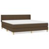 vidaXL Box spring postel s matrac&iacute; tmavě hněd&aacute; 180x200 cm textil