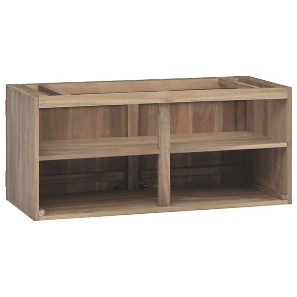 vidaXL N&aacute;stěnn&aacute; koupelnov&aacute; skř&iacute;ňka 90 x 39 x 40 cm masivn&iacute; teak