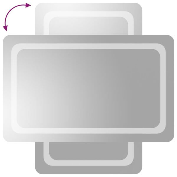 vidaXL Koupelnov&eacute; zrcadlo s LED osvětlen&iacute;m 50x80 cm