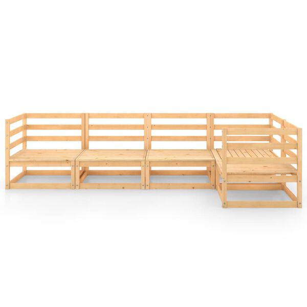 vidaXL 5d&iacute;ln&aacute; zahradn&iacute; sedac&iacute; souprava masivn&iacute; borov&eacute; dřevo