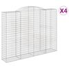 vidaXL Klenut&eacute; gabionov&eacute; ko&scaron;e 4 ks 300x50x220/240cm pozinkovan&eacute; železo