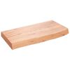 vidaXL N&aacute;stěnn&aacute; police světle hněd&aacute; 60x30x(2-6)cm o&scaron;etřen&yacute; masivn&iacute; dub