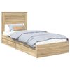 vidaXL Postel s &uacute;ložn&yacute;m prostorem se z&aacute;suvkou Sonoma dub 75 x 190 cm