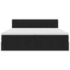vidaXL Postel s &uacute;ložn&yacute;m prostorem s matrac&iacute; s čelo Čern&aacute; 90 x 200 cm