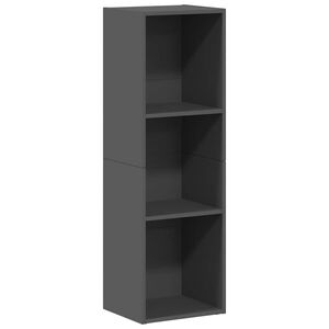 vidaXL Knihovna / TV skř&iacute;ňka &scaron;ed&aacute; leskl&aacute; 36x30x114 cm kompozitn&iacute; dřevo