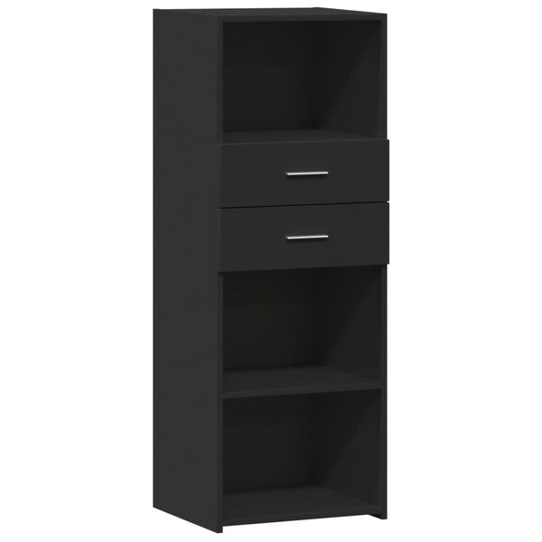 vidaXL Skř&iacute;ň highboard čern&aacute; 45 x 42,5 x 124 cm kompozitn&iacute; dřevo