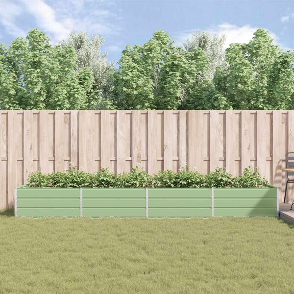 vidaXL Truhl&iacute;k Pastelově zelen&aacute; 195 x 100 x 45 cm Pozinkovan&aacute; ocel