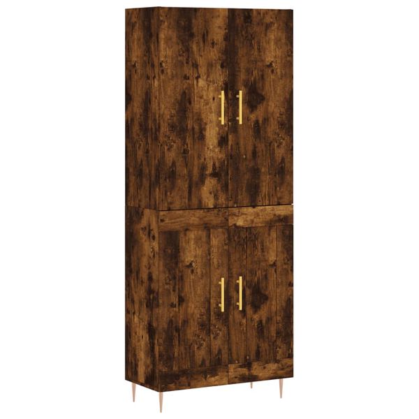 vidaXL Skř&iacute;ň highboard kouřov&yacute; dub 69,5 x 34 x 180 cm kompozitn&iacute; dřevo