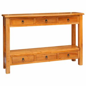 vidaXL Konzolov&yacute; stolek se z&aacute;suvkou Př&iacute;rodn&iacute; 115 x 32 x 76 cm