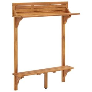 vidaXL Barov&yacute; stolek na balkon 90 x 37 x 122,5 cm masivn&iacute; ak&aacute;cie