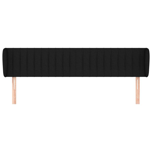 vidaXL Čelo postele typu u&scaron;&aacute;k čern&eacute; 163x23x78/88 cm textil
