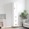 vidaXL Skř&iacute;ň highboard b&iacute;l&aacute; 34,5 x 34 x 180 cm kompozitn&iacute; dřevo