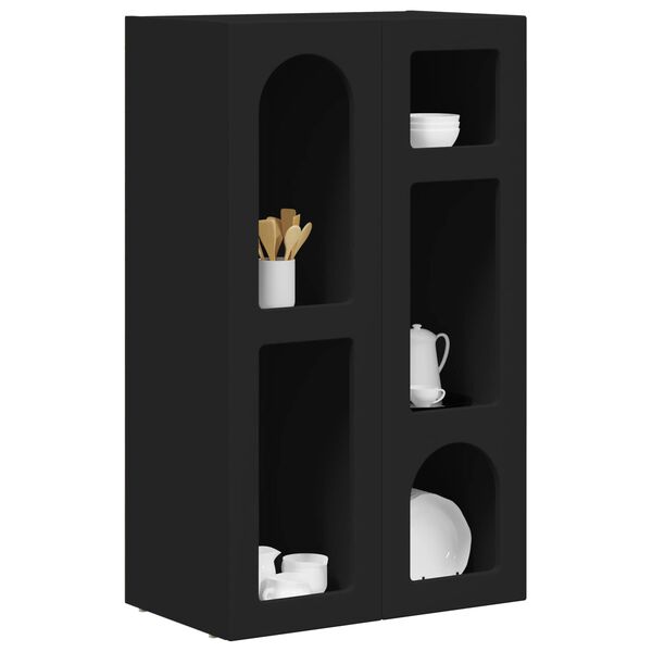 vidaXL Serv&iacute;rovac&iacute; skř&iacute;ň Čern&aacute; 59 x 35 x 100,5 cm kompozitn&iacute; dřevo