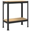 vidaXL Pracovn&iacute; stůl Čern&yacute; 81 x 41 x 91 cm Skl&aacute;dan&eacute; dřevo a kov