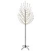 vidaXL LED v&aacute;nočn&iacute; strom Čern&aacute; 210 cm Ocel 180 LED