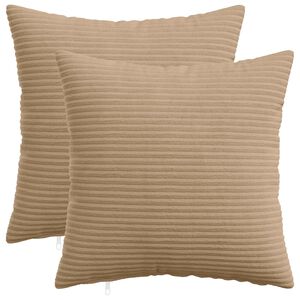 vidaXL Povlak na pol&scaron;t&aacute;ř 2 pcs HEERLEN Hněd&aacute; 30 x 30 cm man&scaron;estr