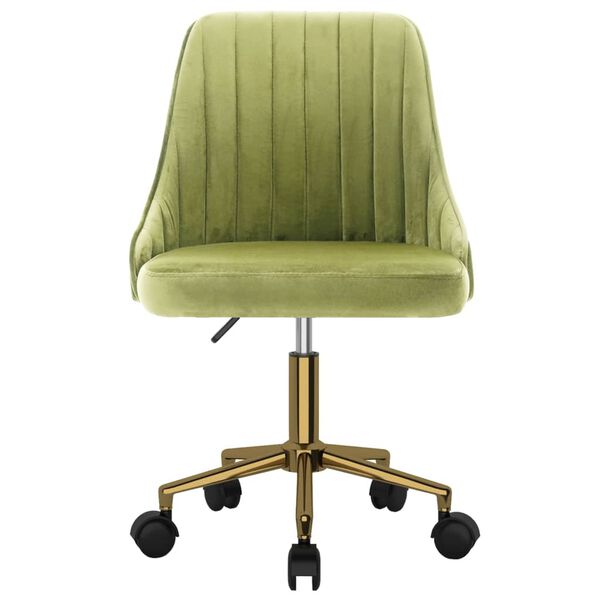 vidaXL Otočn&eacute; j&iacute;deln&iacute; židle 2 ks světle zelen&eacute; samet