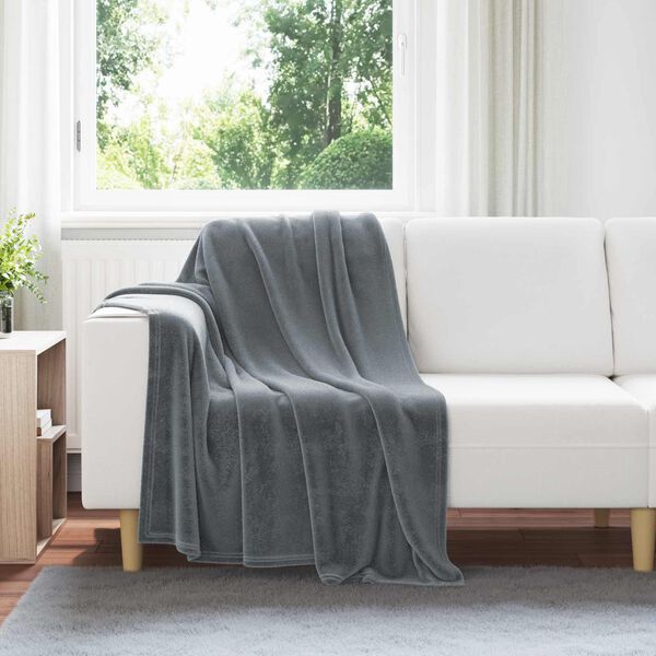 vidaXL Dekoračn&iacute; deky 6 pcs Tmavě &scaron;ed&aacute; 130 x 150 cm Fleece