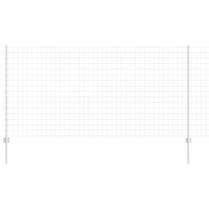 vidaXL Plot s sloupkem Stř&iacute;brn&aacute; 1,2 x 10 m Ocel