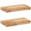 vidaXL Plovouc&iacute; police 2 ks 40 x 20 x 4 cm olejovan&eacute; ak&aacute;ciov&eacute; dřevo