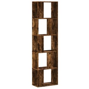 vidaXL Knihovna 5patrov&aacute; kouřov&yacute; dub 45x23,5x162,5 cm kompozitn&iacute; dřevo