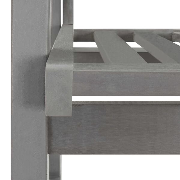 vidaXL Houpací křeslo s poduškami šedé masivní akáciové dřevo