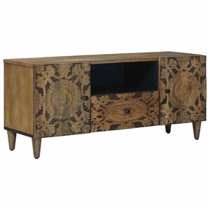 vidaXL Televizn&iacute; skř&iacute;ň Hněd&aacute; 105 x 33 x 46 cm Masivn&iacute; mangov&eacute; dřevo