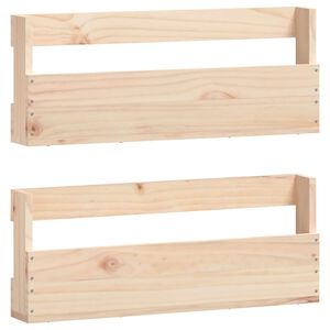 vidaXL N&aacute;stěnn&eacute; botn&iacute;ky 2 ks 59 x 9 x 23 cm masivn&iacute; ak&aacute;ciov&eacute; dřevo