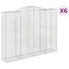 vidaXL Klenut&eacute; gabionov&eacute; ko&scaron;e 6 ks 300x50x220/240cm pozinkovan&eacute; železo