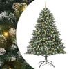 vidaXL Uměl&yacute; v&aacute;nočn&iacute; stromeček Zelen&aacute; 240 cm PVC, plast a ocel