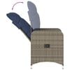 vidaXL Polohovac&iacute; zahradn&iacute; židle s pol&scaron;t&aacute;ři &scaron;ed&aacute; polyratan