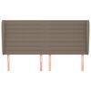 vidaXL Čelo postele typu u&scaron;&aacute;k taupe 163x23x118/128 cm textil