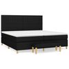 vidaXL Box spring postel s matrac&iacute; čern&aacute; 200x200 cm textil