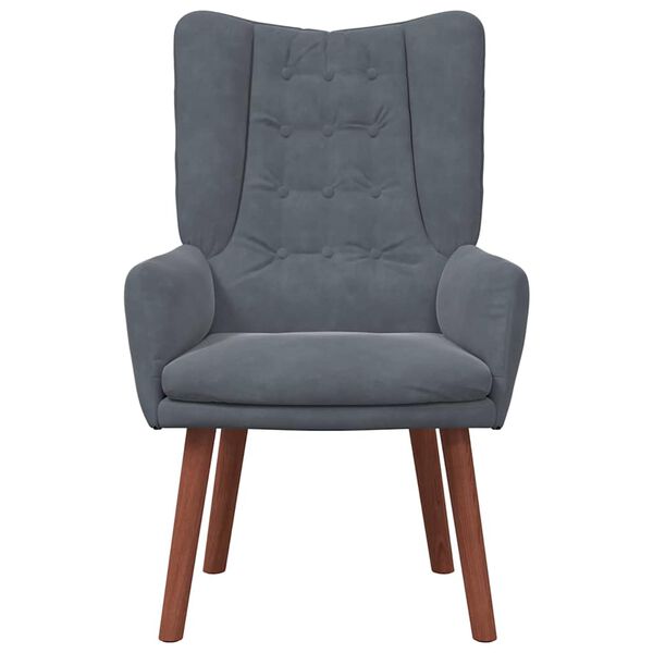 vidaXL křeslo Tmavě šedá 63 x 67 x 94 cm samet