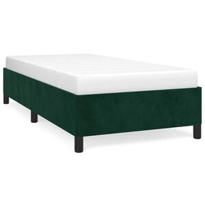 vidaXL R&aacute;m postele bez matrace tmavě zelen&aacute; 100 x 200 cm samet
